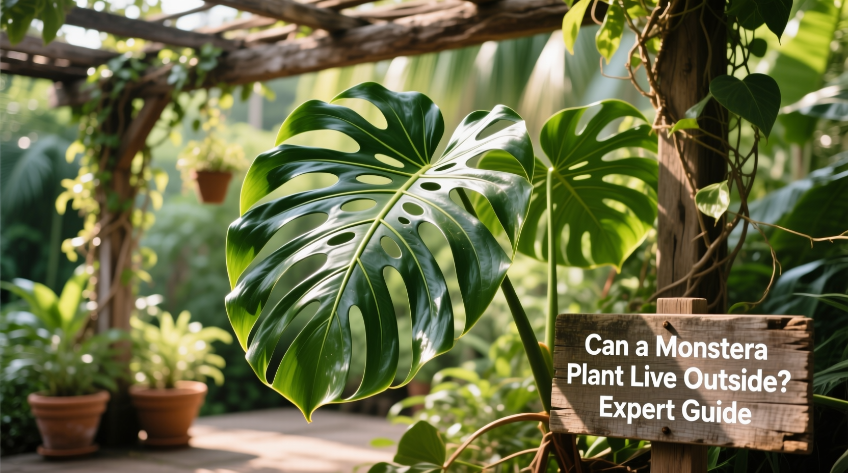 can a monstera plant live outside