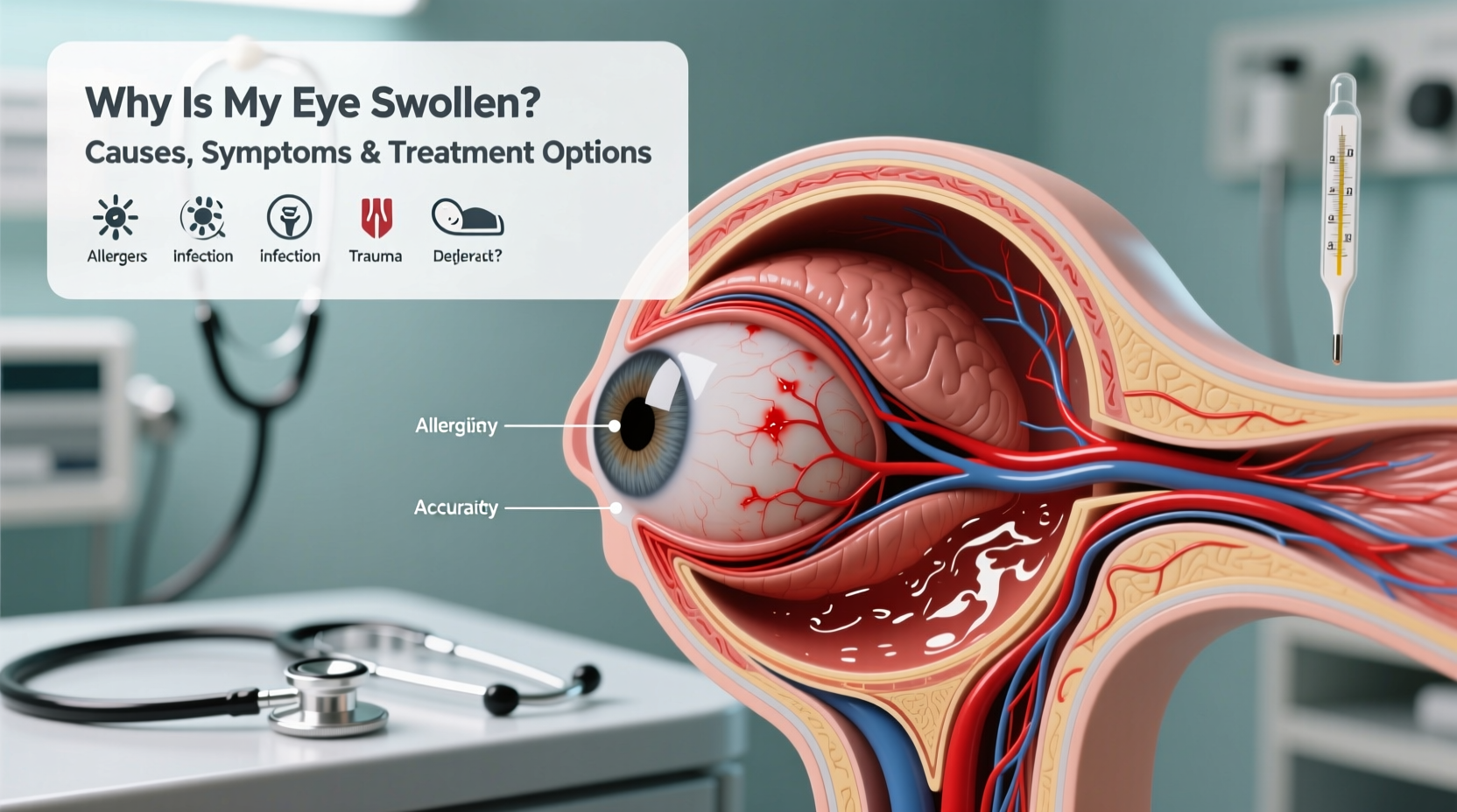 why is my eye swollen causes symptoms treatment options
