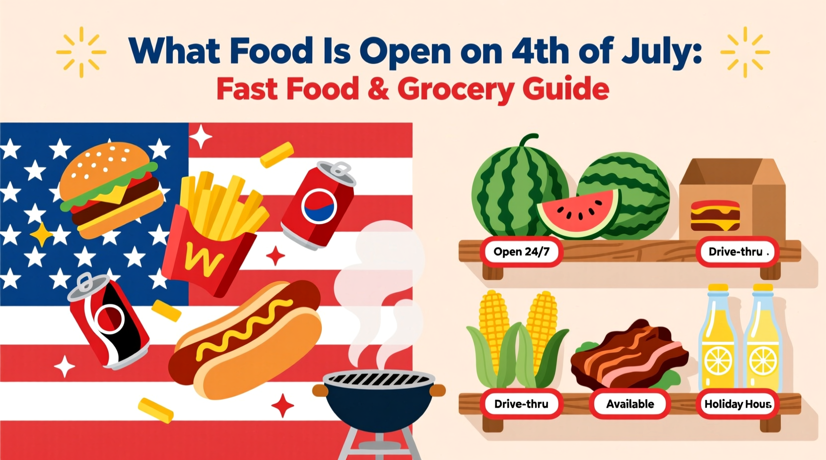 what food is open on 4th of july