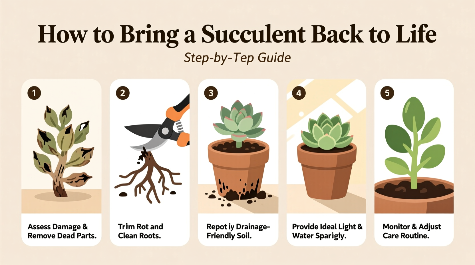 how to bring a succulent back to life