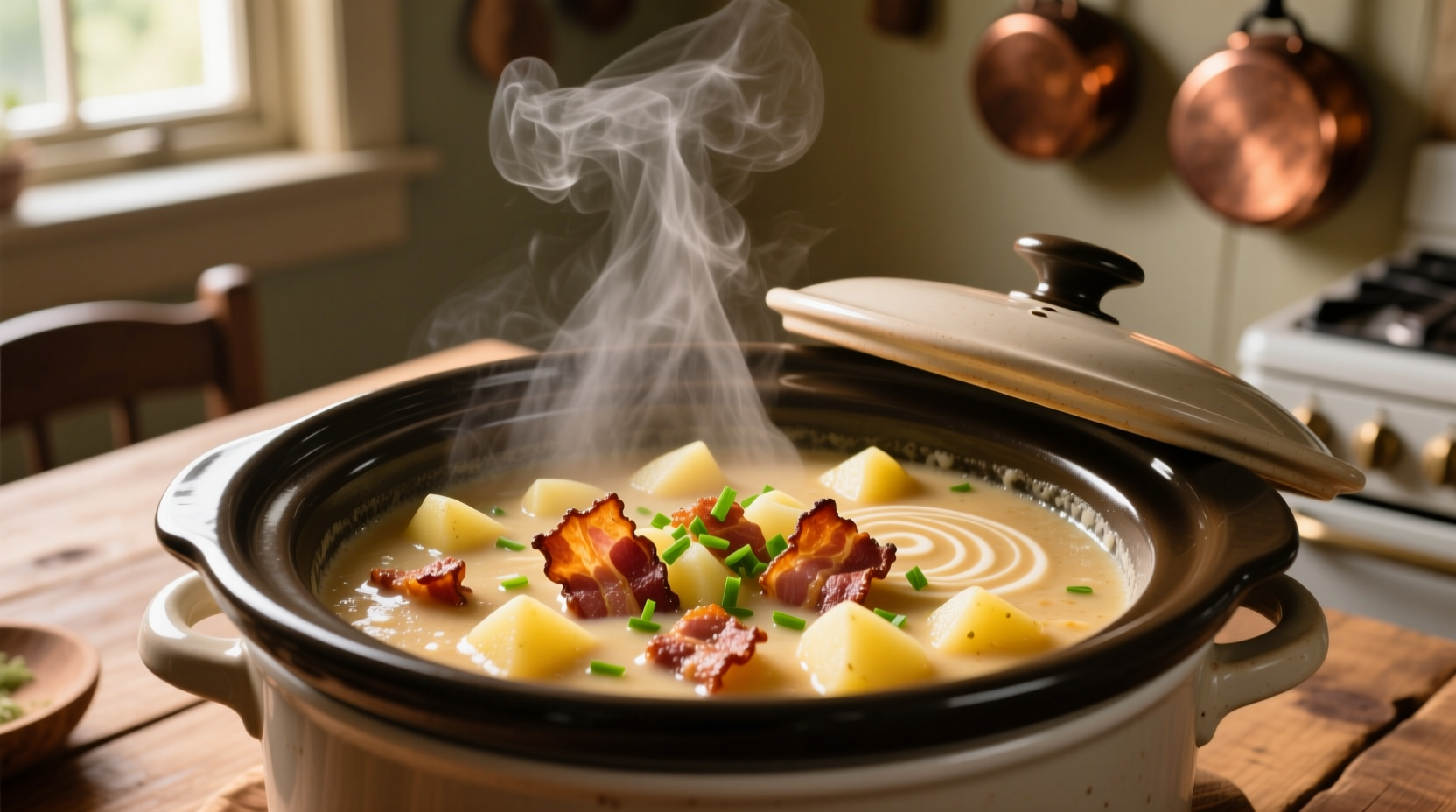Perfect Crock Pot Bacon Potato Soup Recipe in 10 Minutes