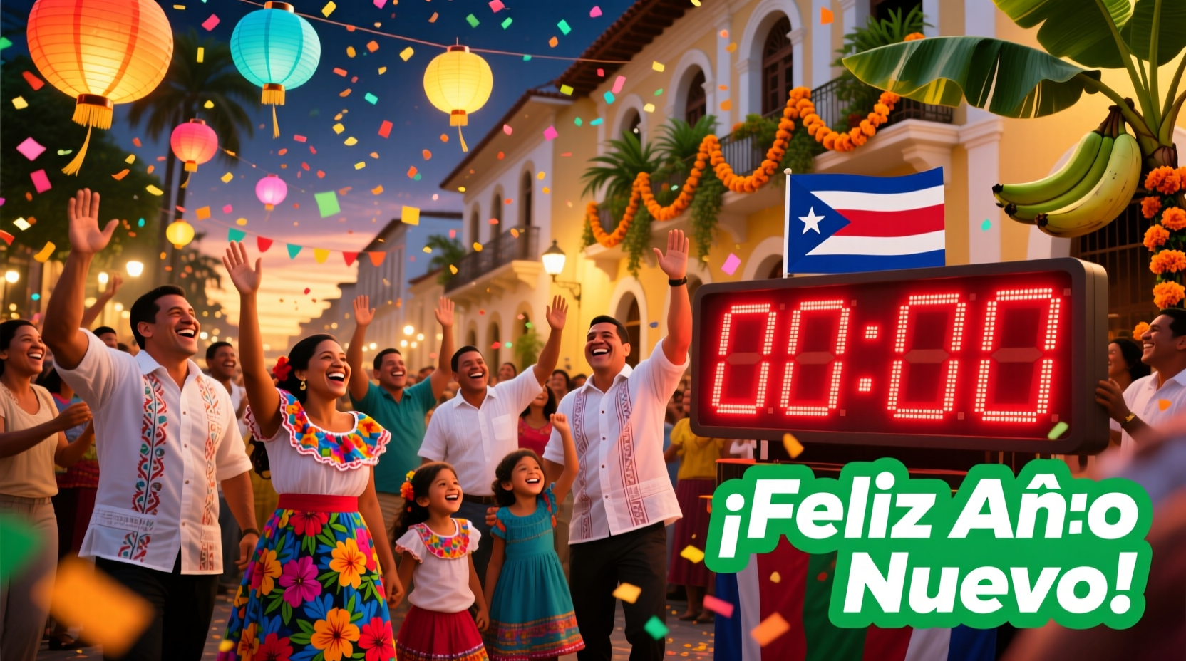 how to say happy new year in costa rica