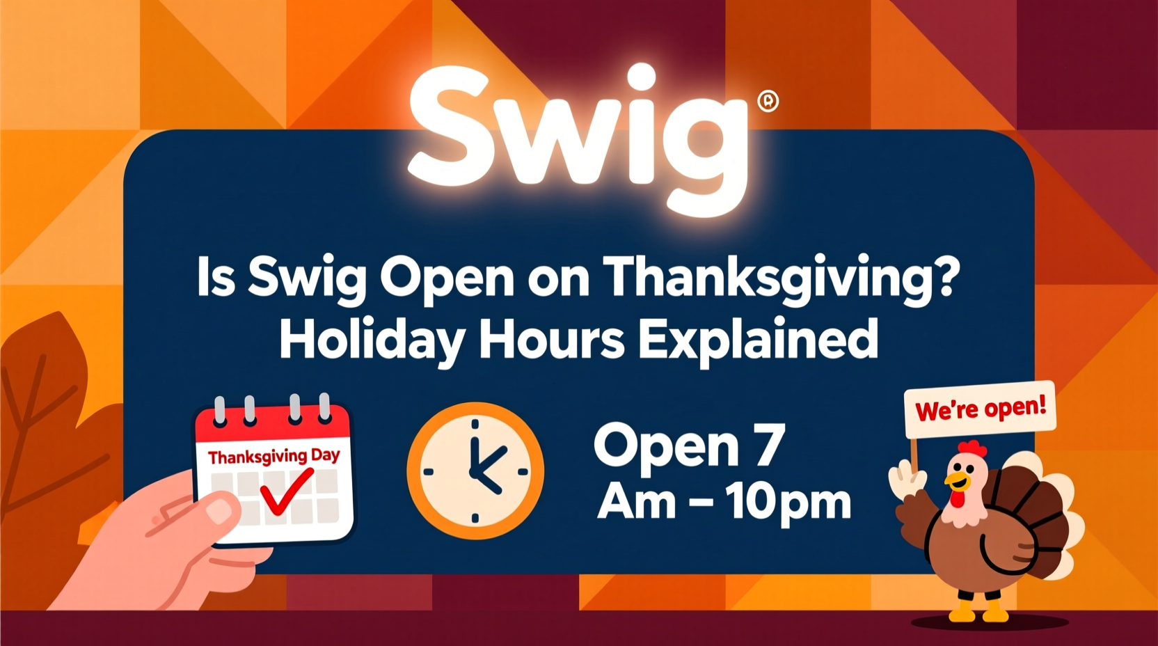 is swig open on thanksgiving