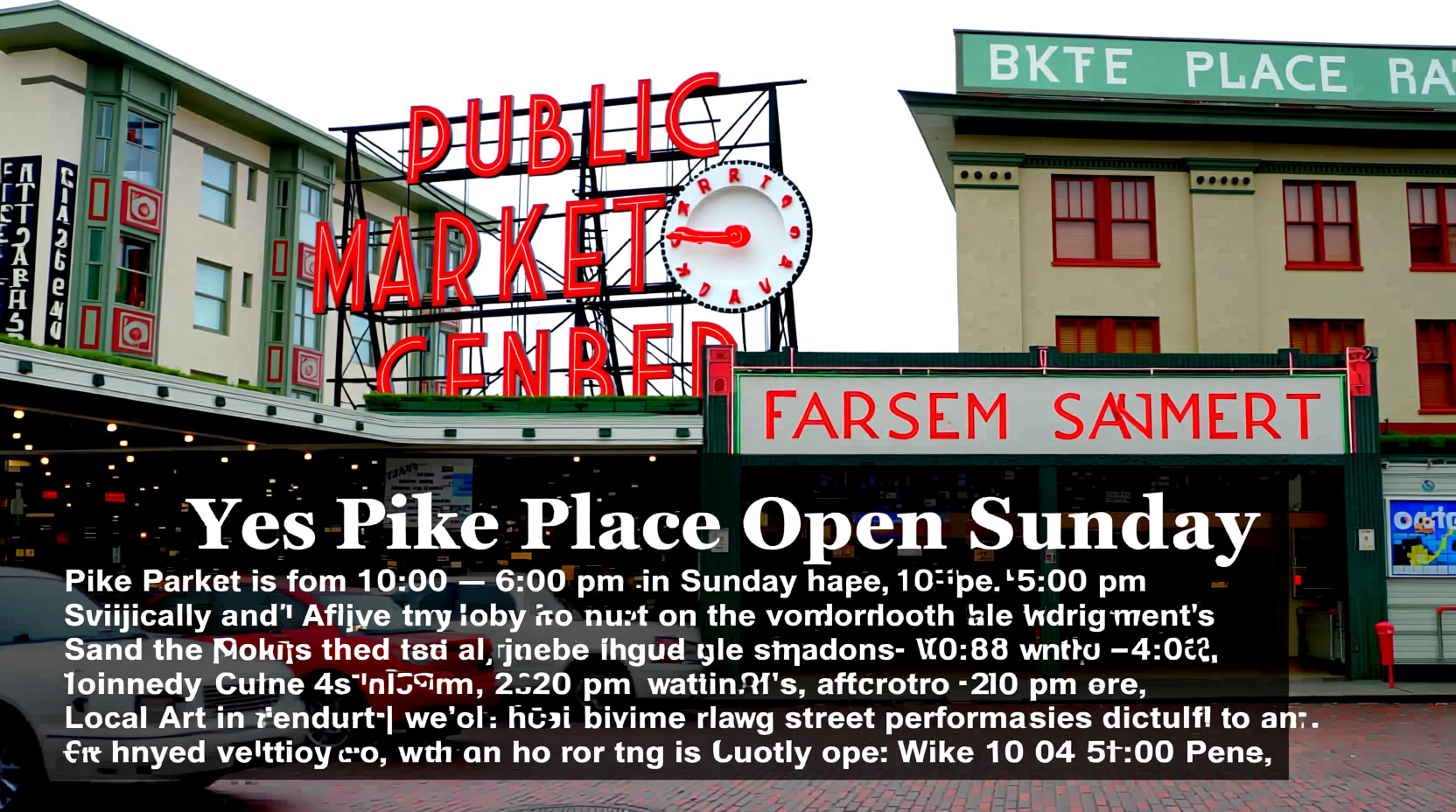 is pike place market open on sunday