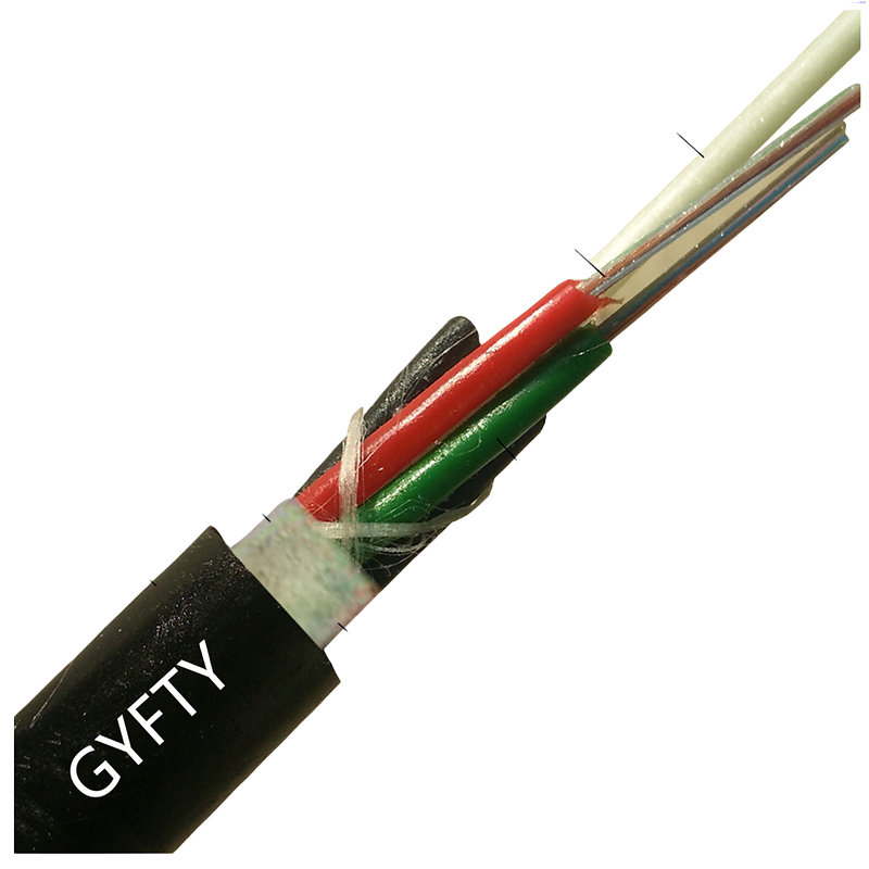GYFTY Outdoor Aerial 24 48 Core Fiber Optic Cable With FRP Strength Member