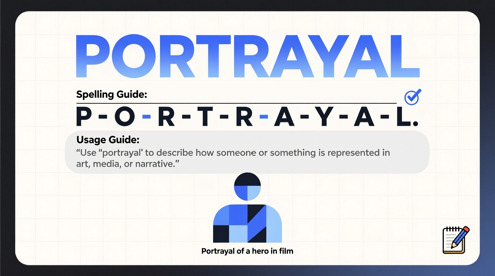 how to spell and use portrayal correctly a simple guide for clear writing