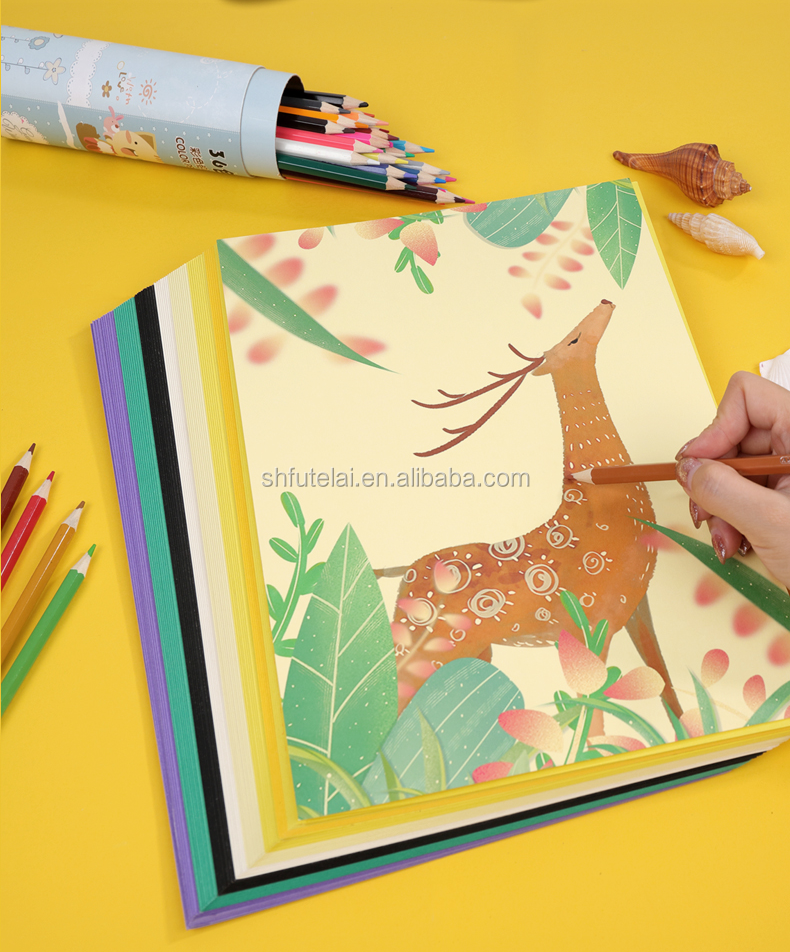 250g HOT SELL A4 BRISTOL COLOR CARDBOARD PAPER 50 SHEETS/BLISTER BAG