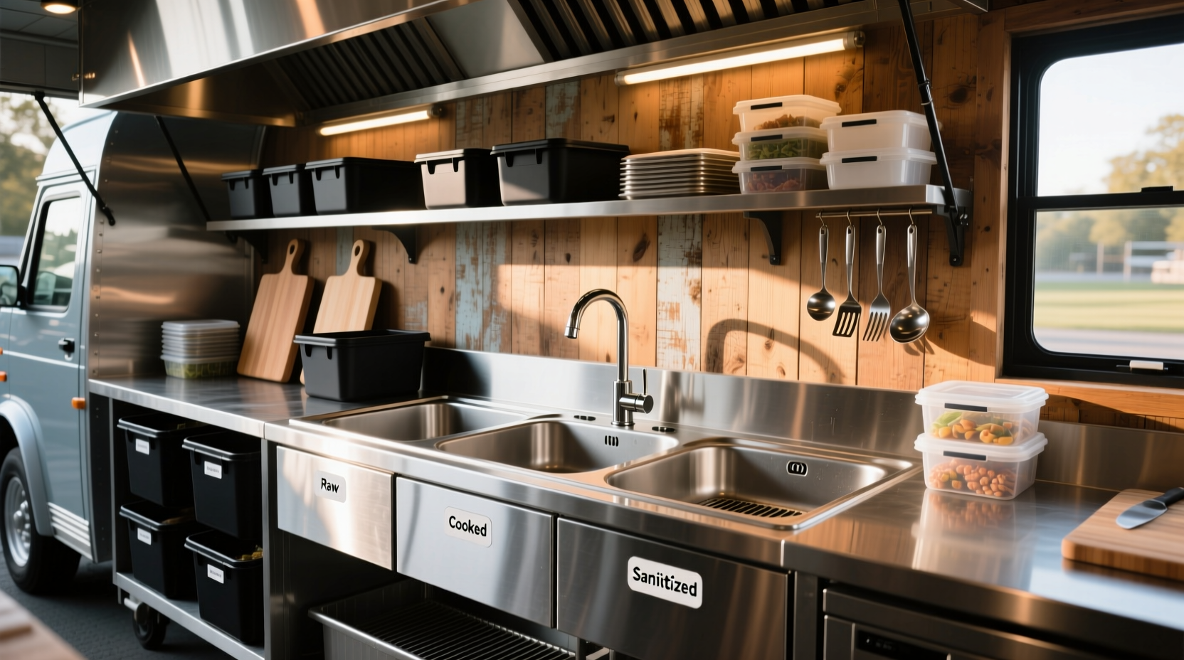 4 compartment food truck sink guide