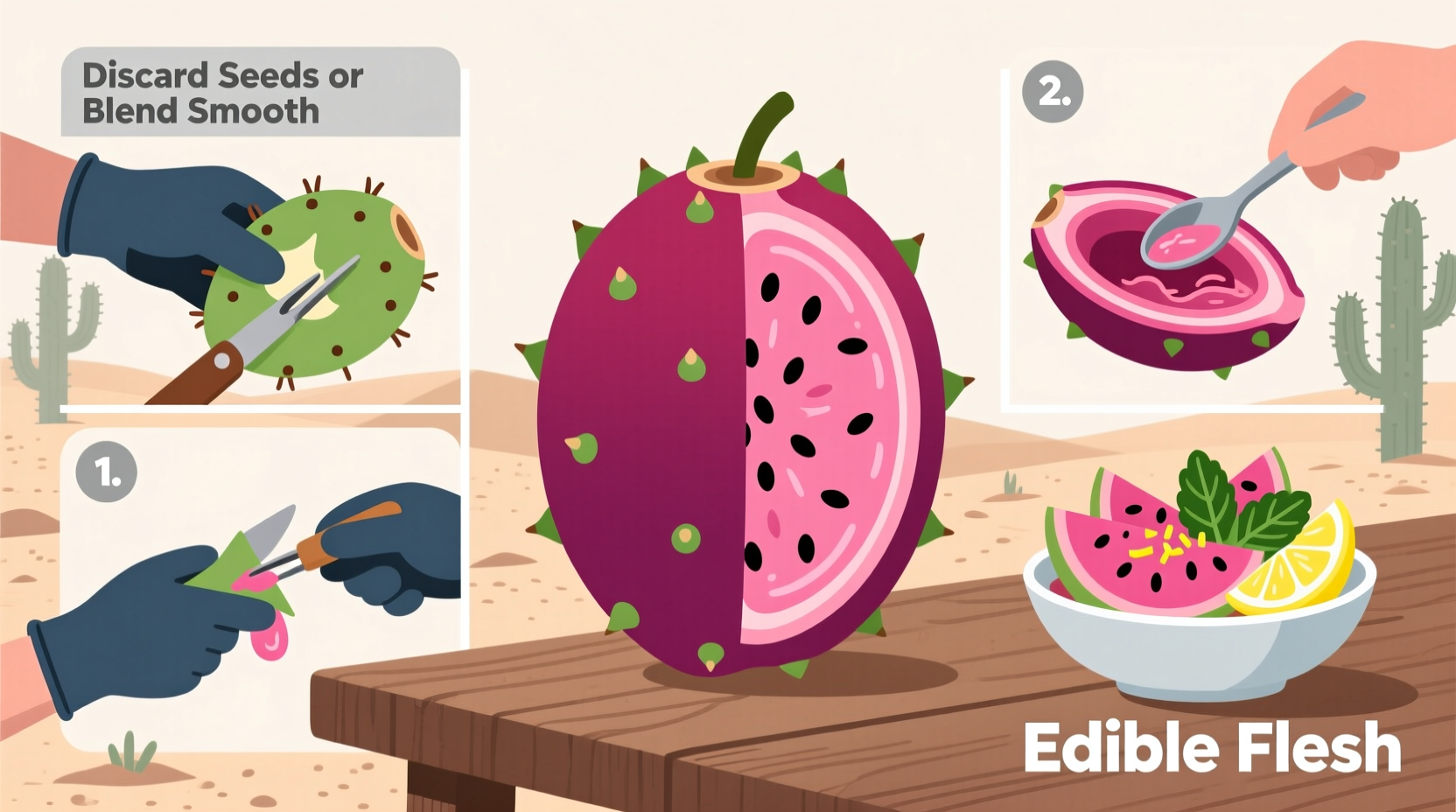 How to Eat Prickly Pear Cactus Fruit Safely