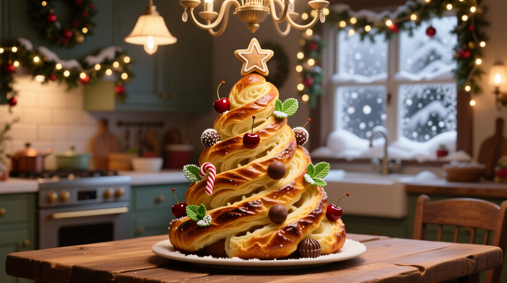 christmas tree pull apart bread