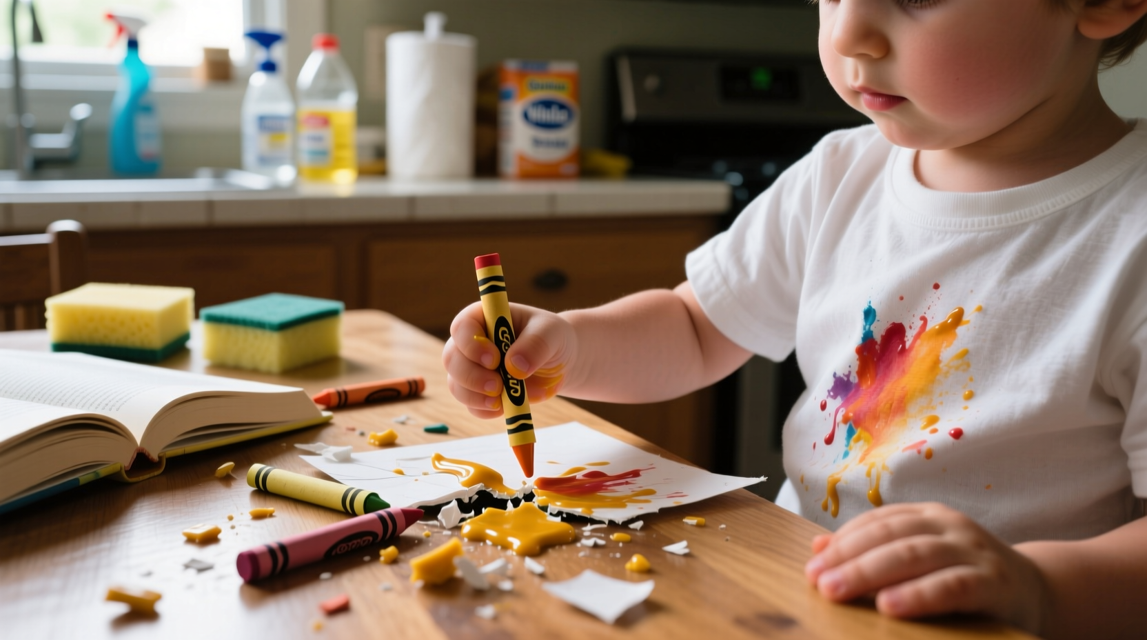 how to remove crayon stains from absolutely everything