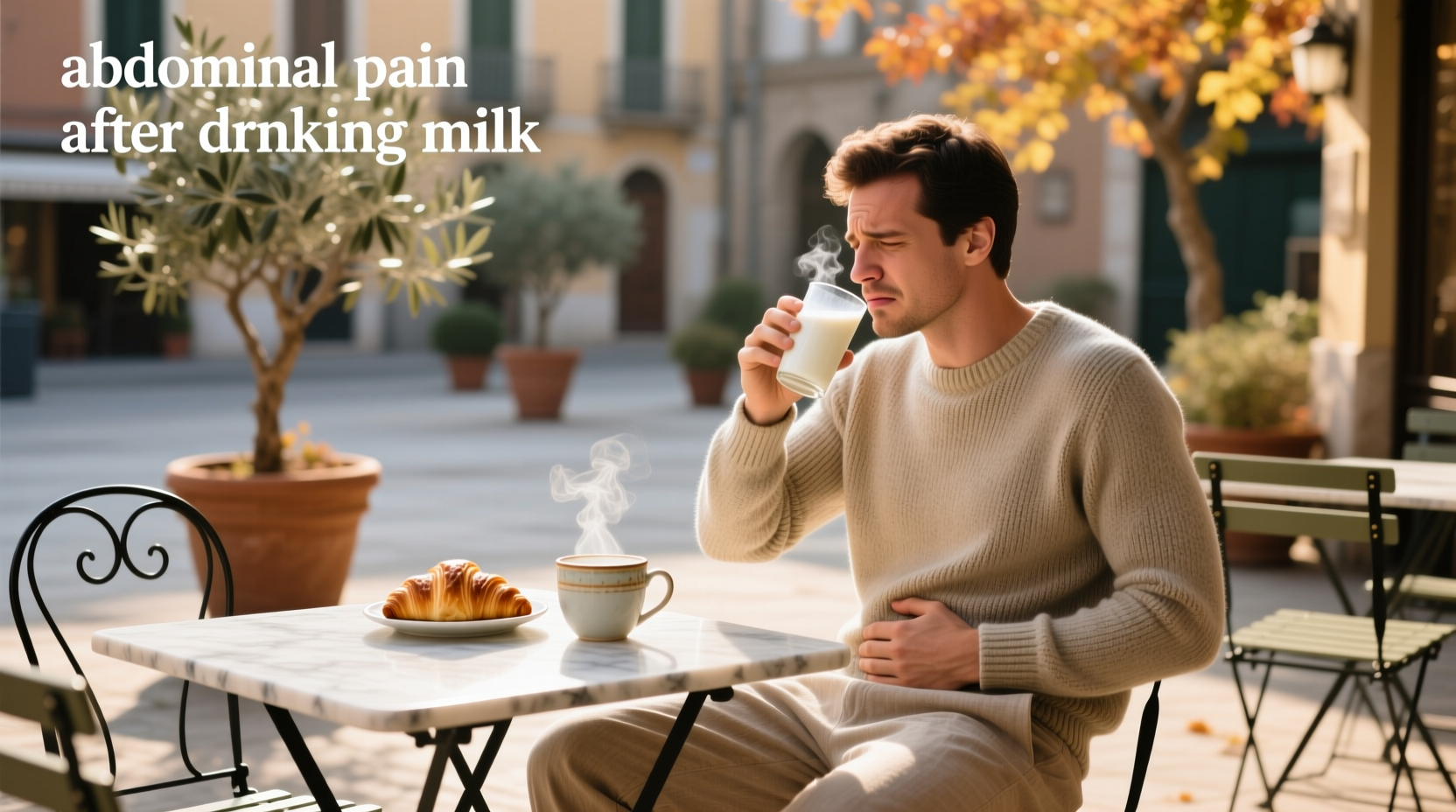 abdominal pain after milk what it means