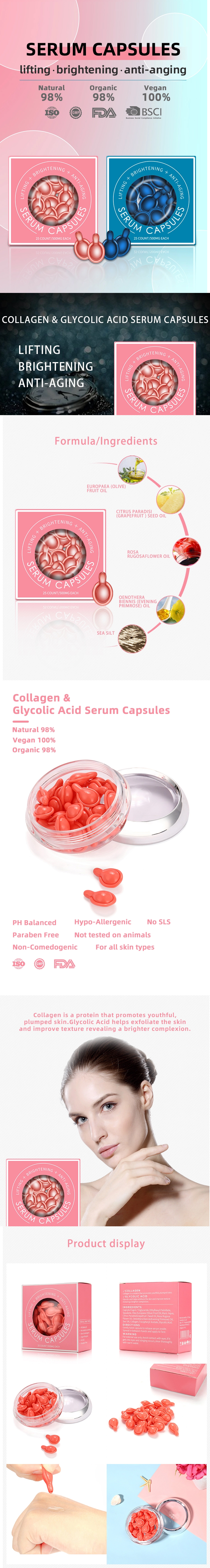 Serum Face Serum Ready To Ship Anti-Wrinkle Anti Aging Repairing Golden Skin Care Capsule