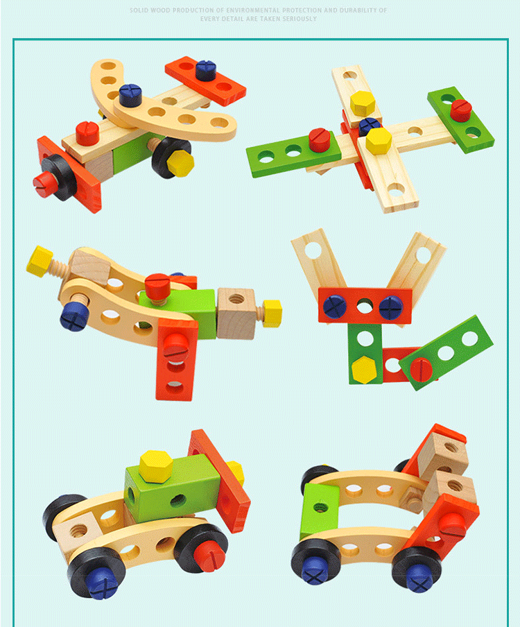 2020 High Quality Children's wooden toolbox Toys Hot Selling  Boys Girls Kids Educational  wooden Toys
