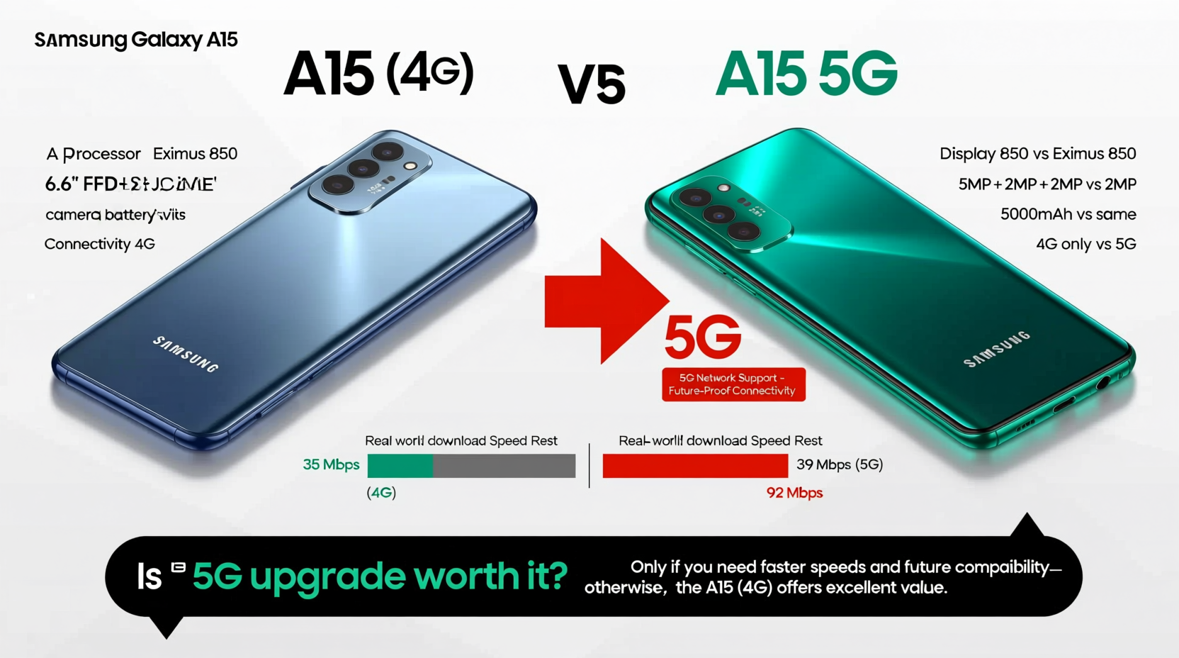 samsung a15 vs a15 5g is the 5g version really worth the extra cost