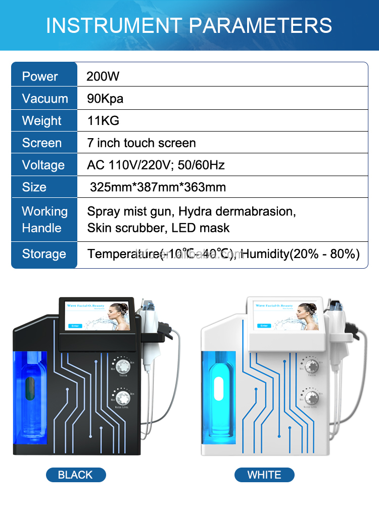 4 in 1 hydra dermabrasion oxygen jet machine facial dermabrasion machine with led mask