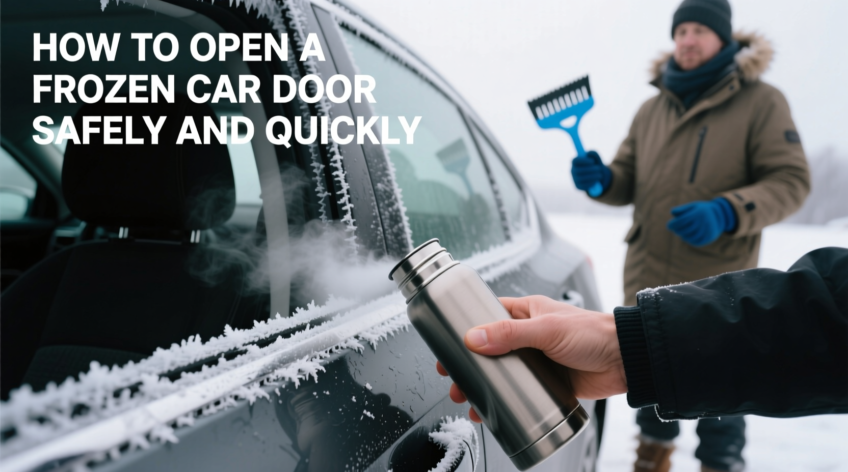 how do i open a frozen car door