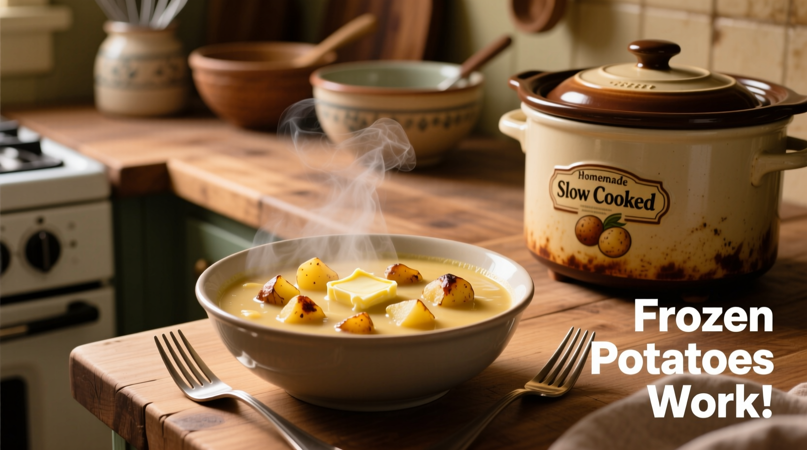 crock pot potato soup with frozen potatoes
