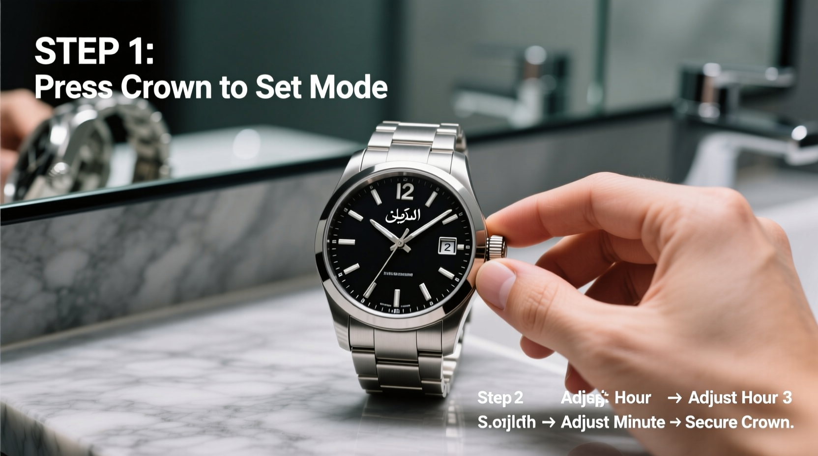 step by step guide to changing the time on a stainless steel back watch for accurate wear