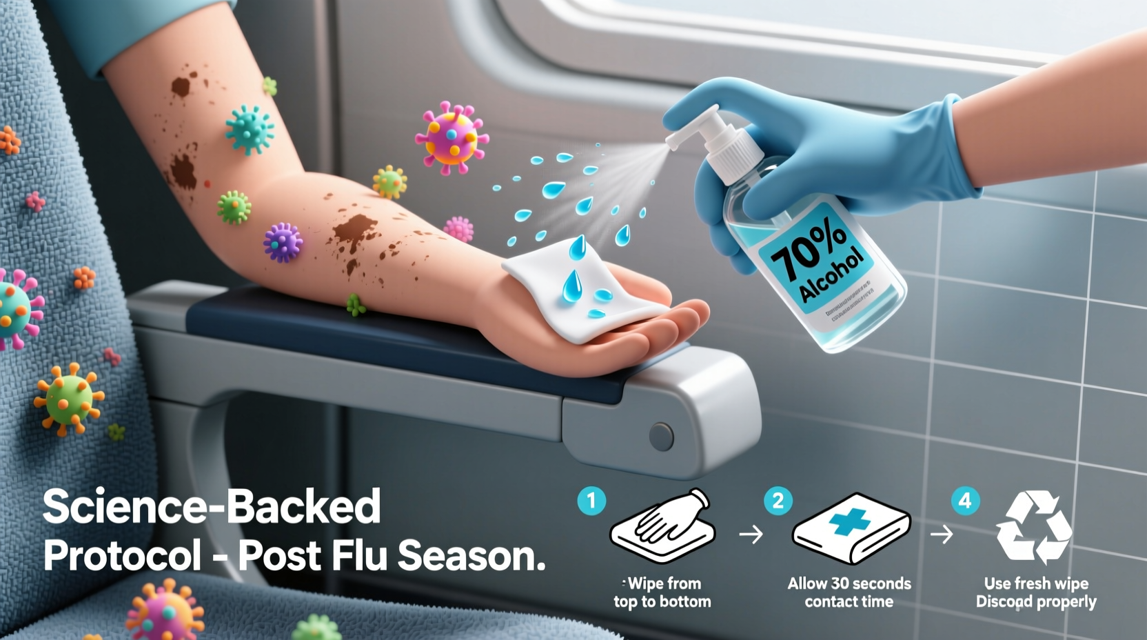 armrest cleaning post flu season