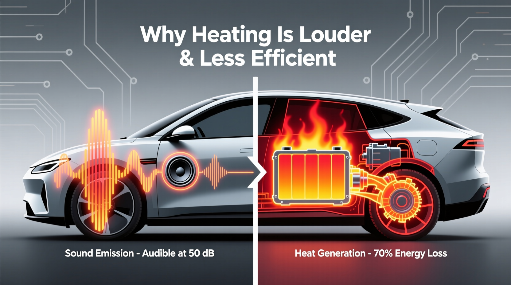 Sound Less Vehicle EV Owners: Sound vs Heat Explained — Why Heating Is Louder & Less Efficient