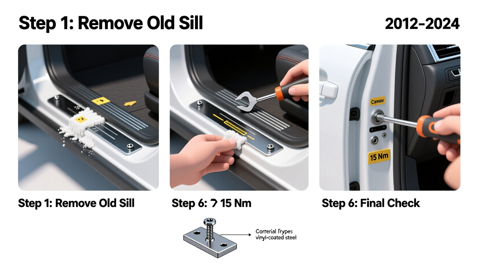 camry door sill installation