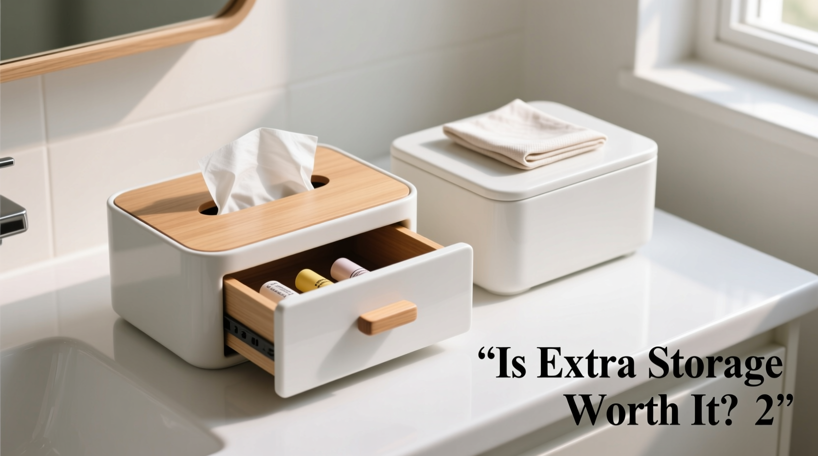 tissue box with drawer vs regular tissue box is the extra storage worth it 2