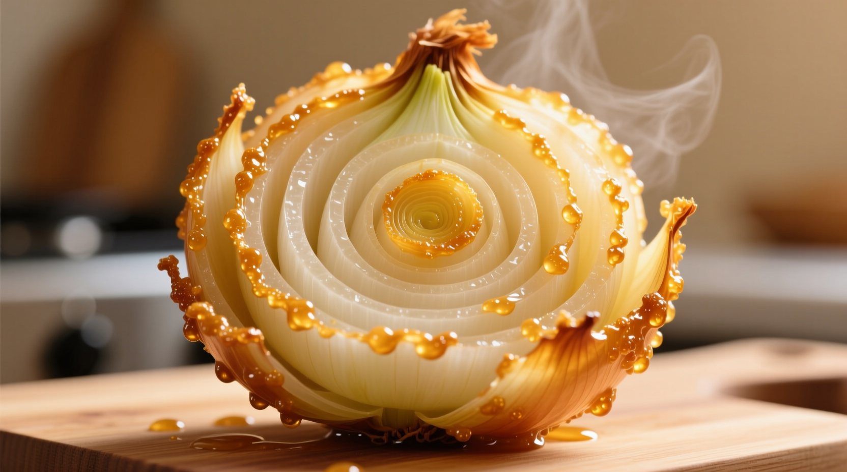 Perfectly bloomed onion with golden batter