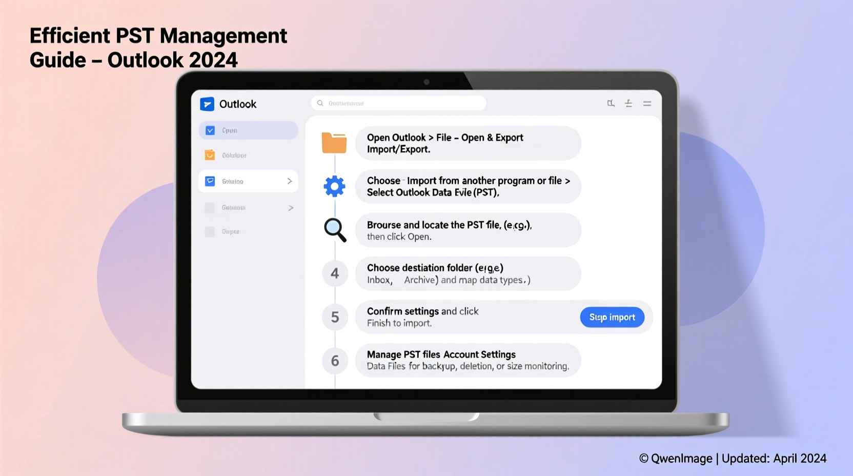 a step by step guide to access and manage pst files in outlook efficiently