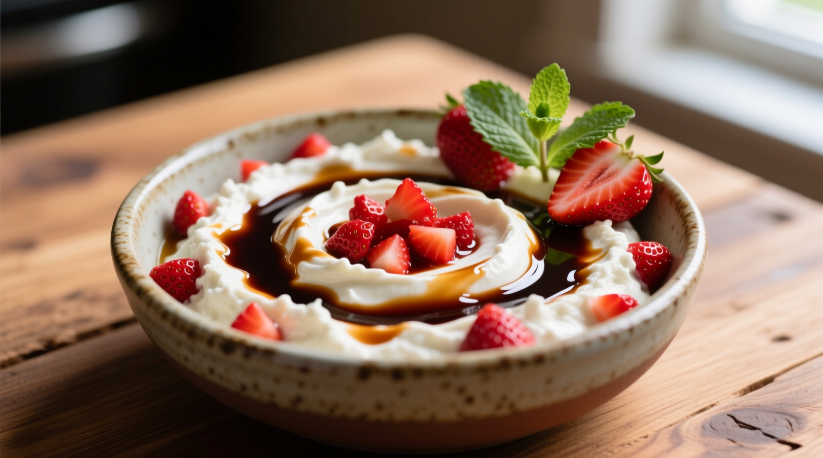 how to make strawberry balsamic goat cheese dip