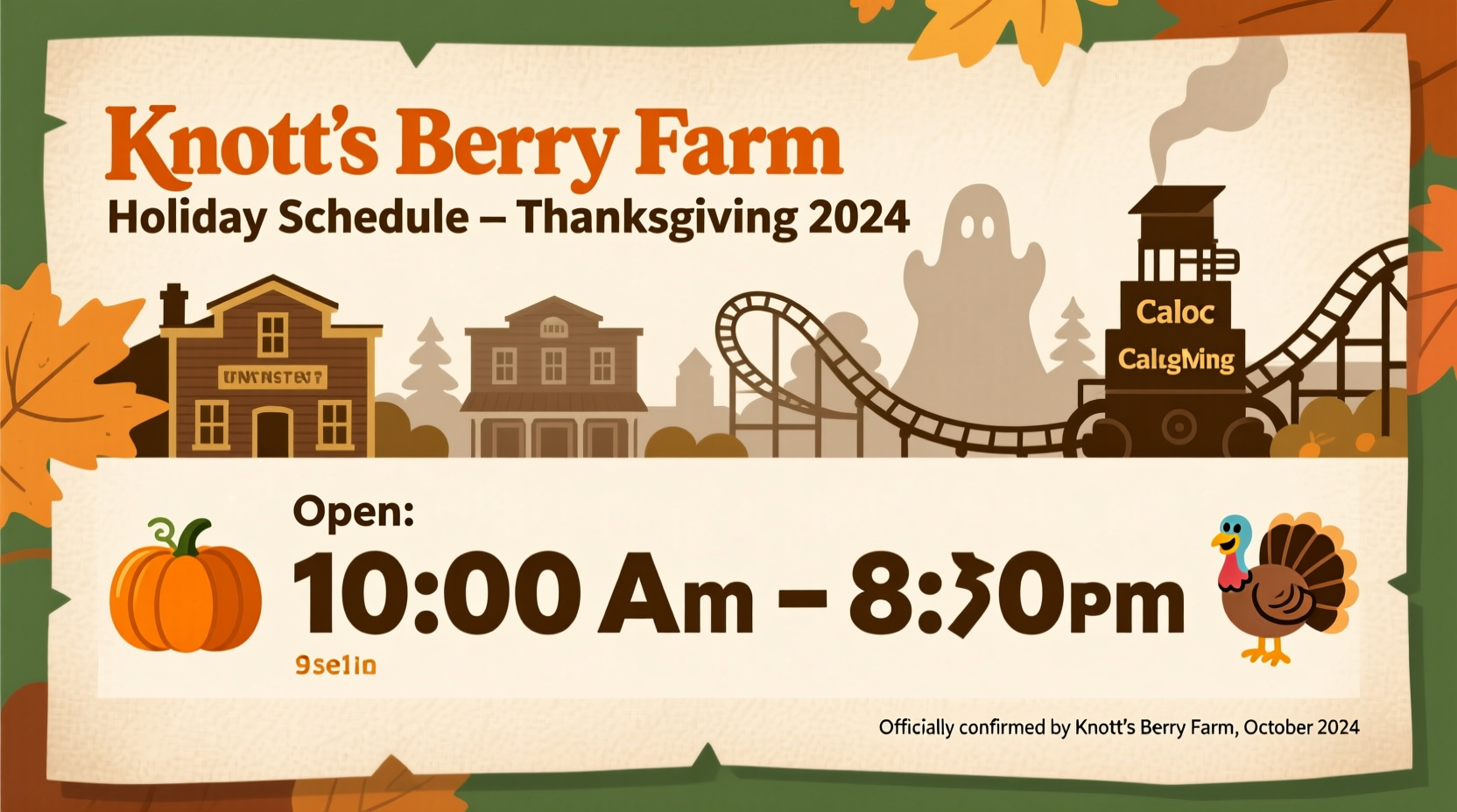 is knotts berry farm open on thanksgiving
