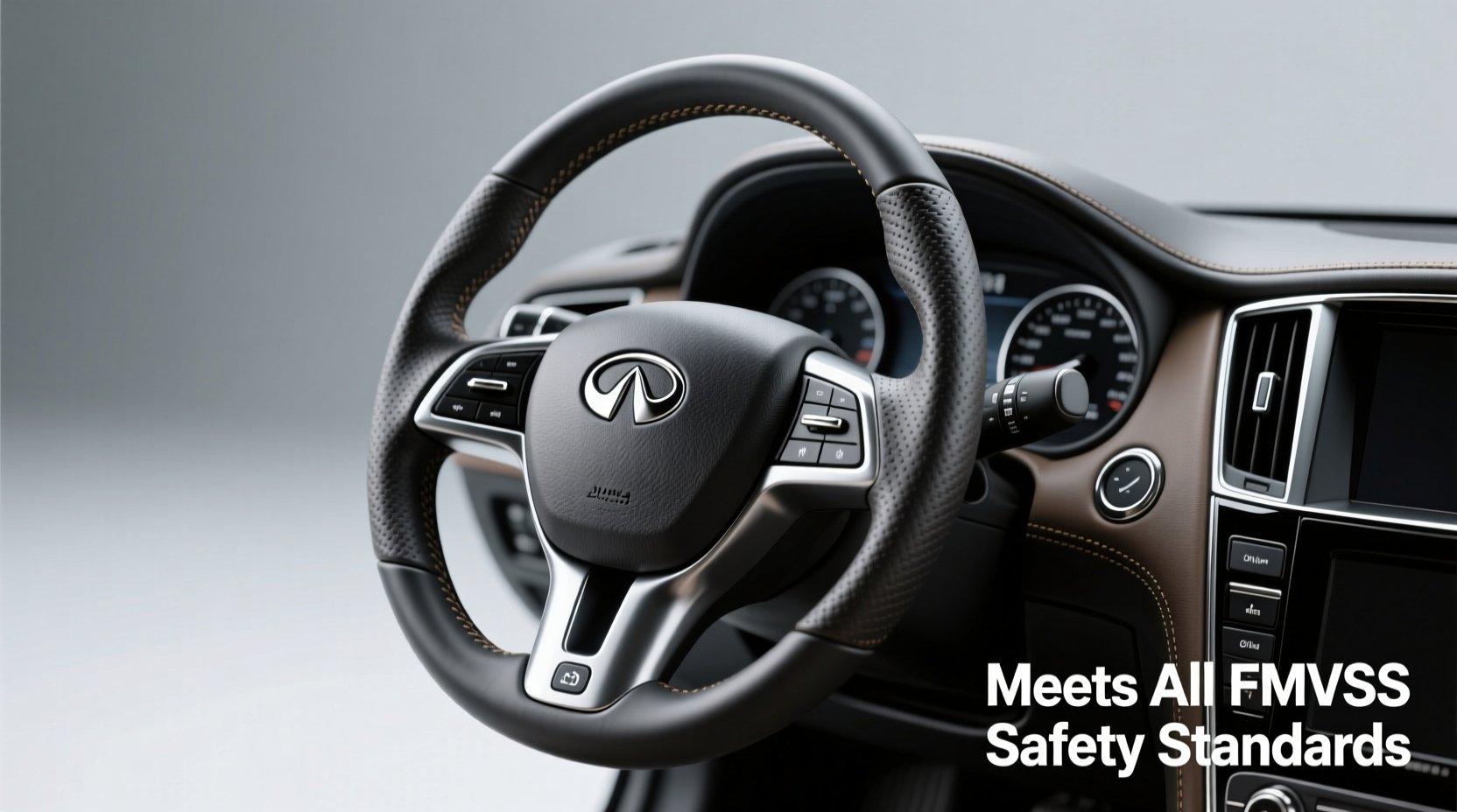 q50 2014 steering wheel safety compliance