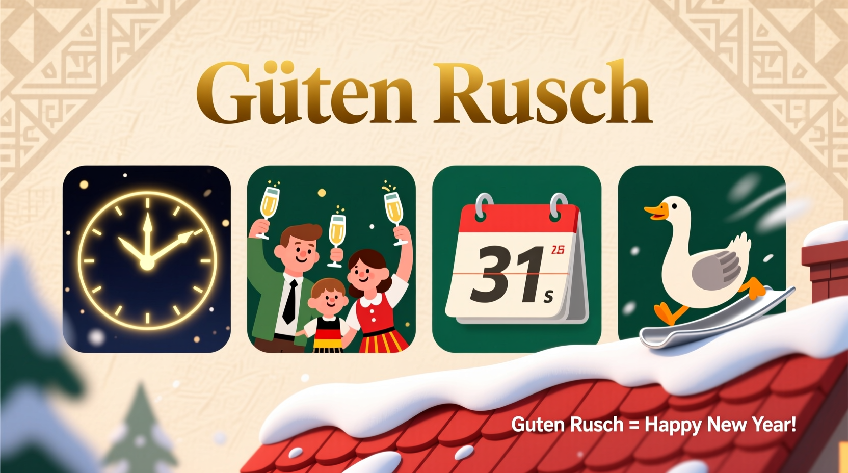how to happy new year in german