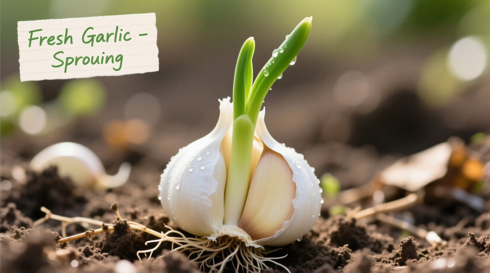 garlic with green center