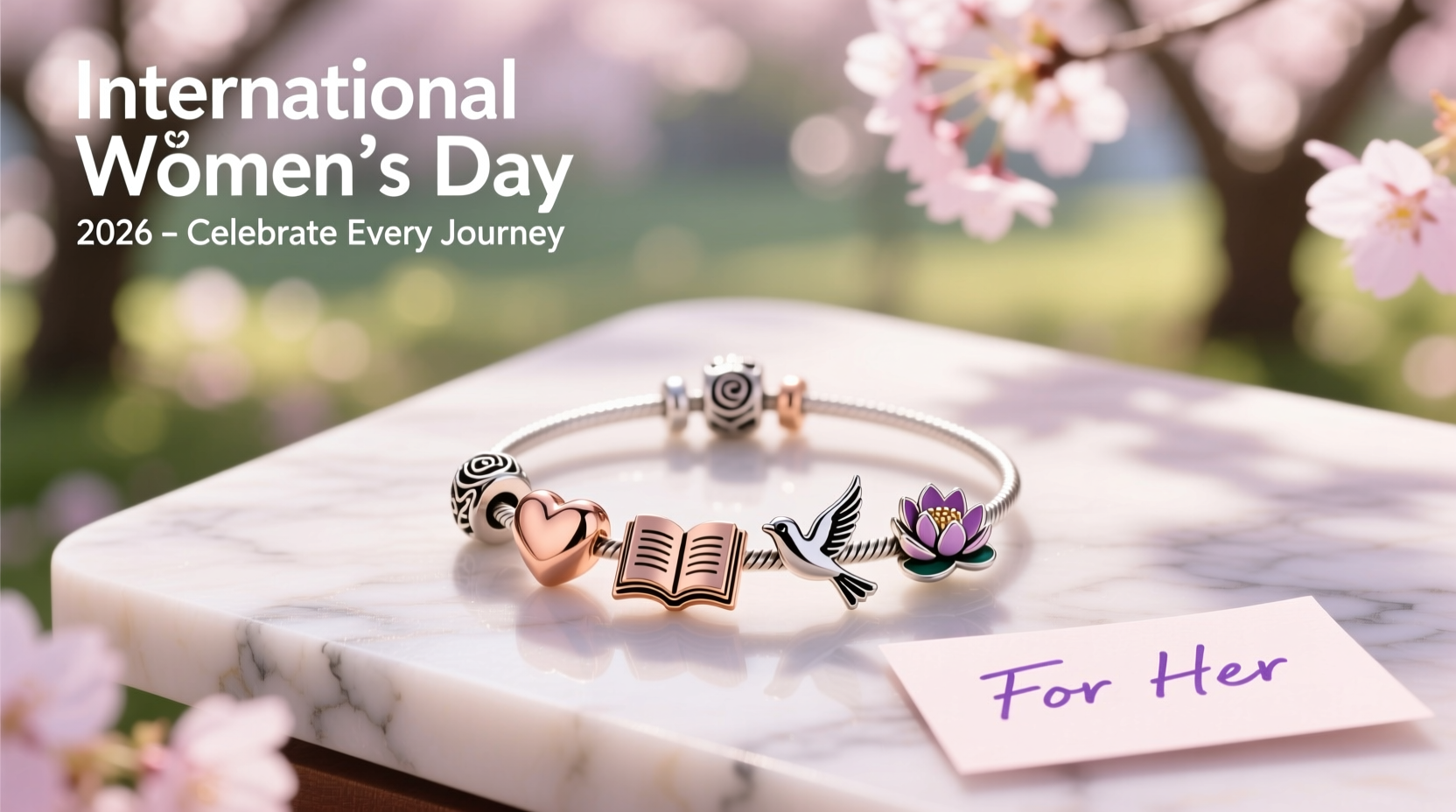 international womens day pandora charm