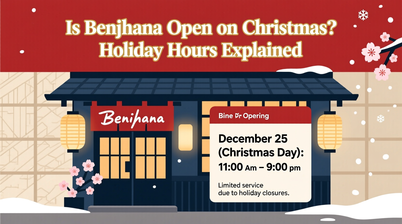 is benihana open on christmas