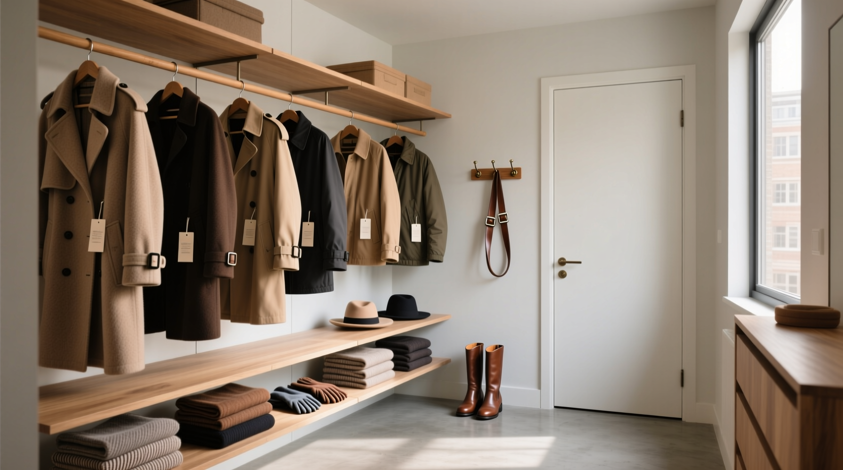 coat closet organization