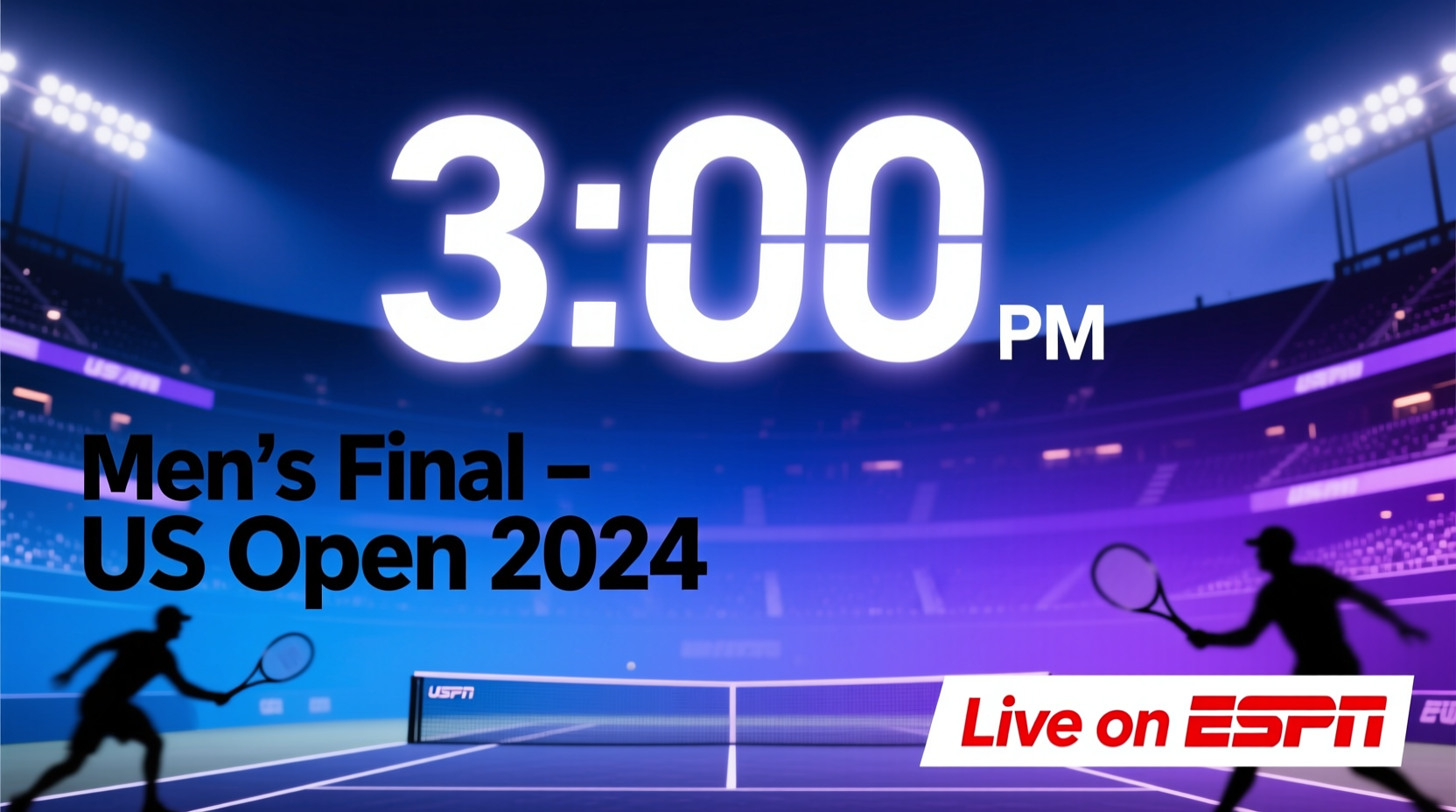 what time is mens us open final on sunday