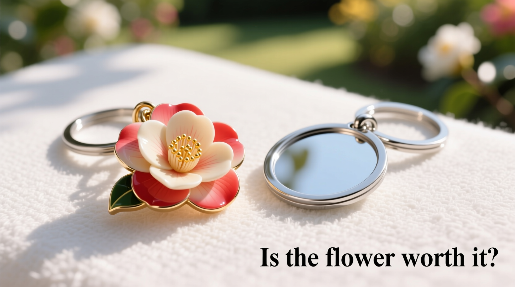 camellia vs plain mirror keychains are the flower ones actually worth it