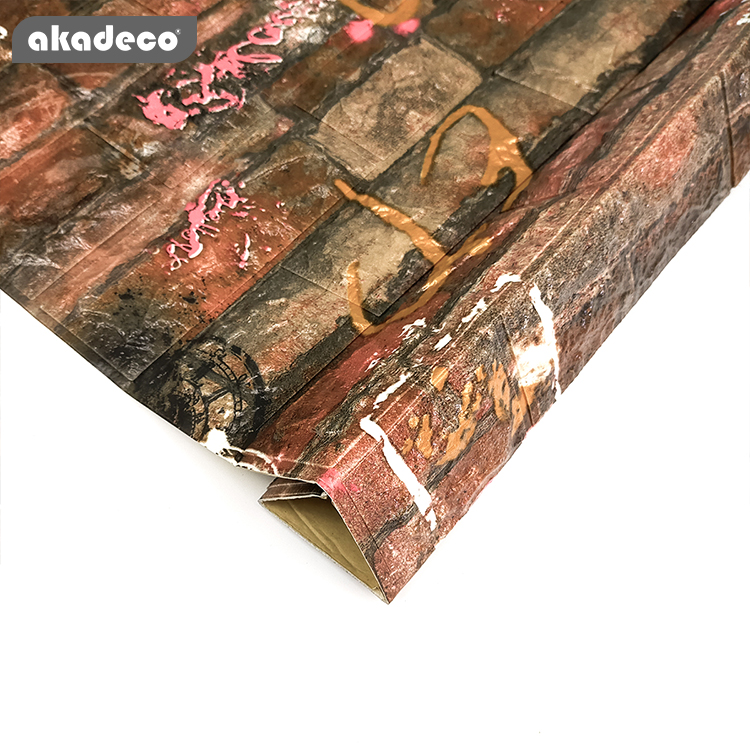Modern style new arrival easy to clean brick wallpaper xpe 3d foam wall stickers
