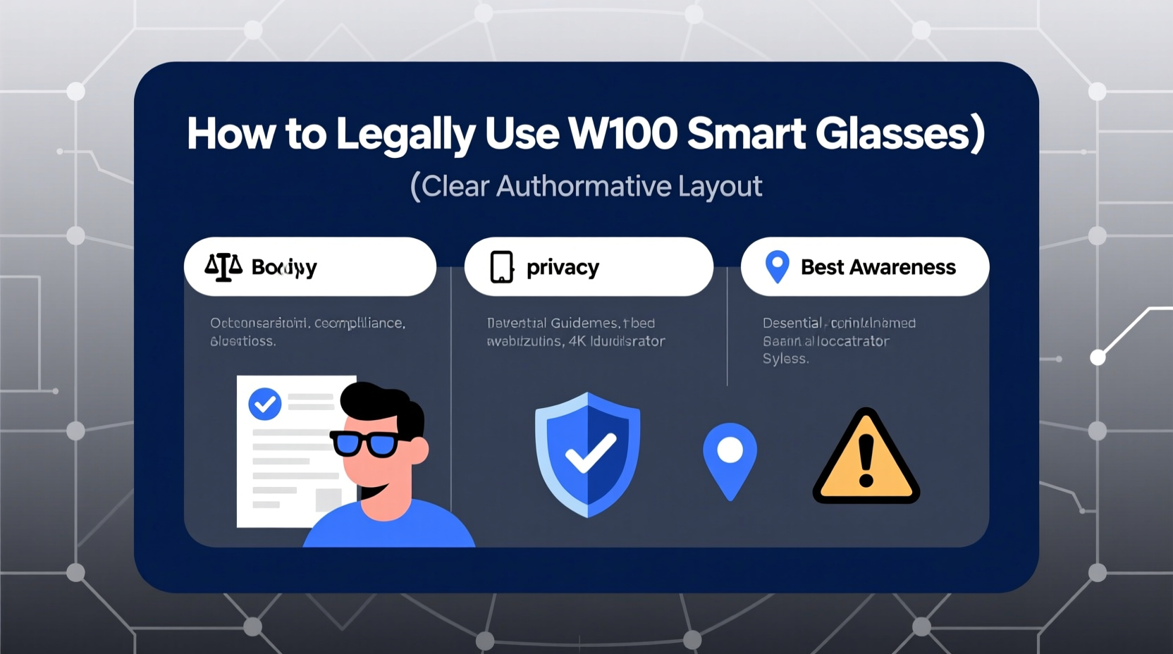 how to legally use w100 smart glasses essential guidelines and best practices