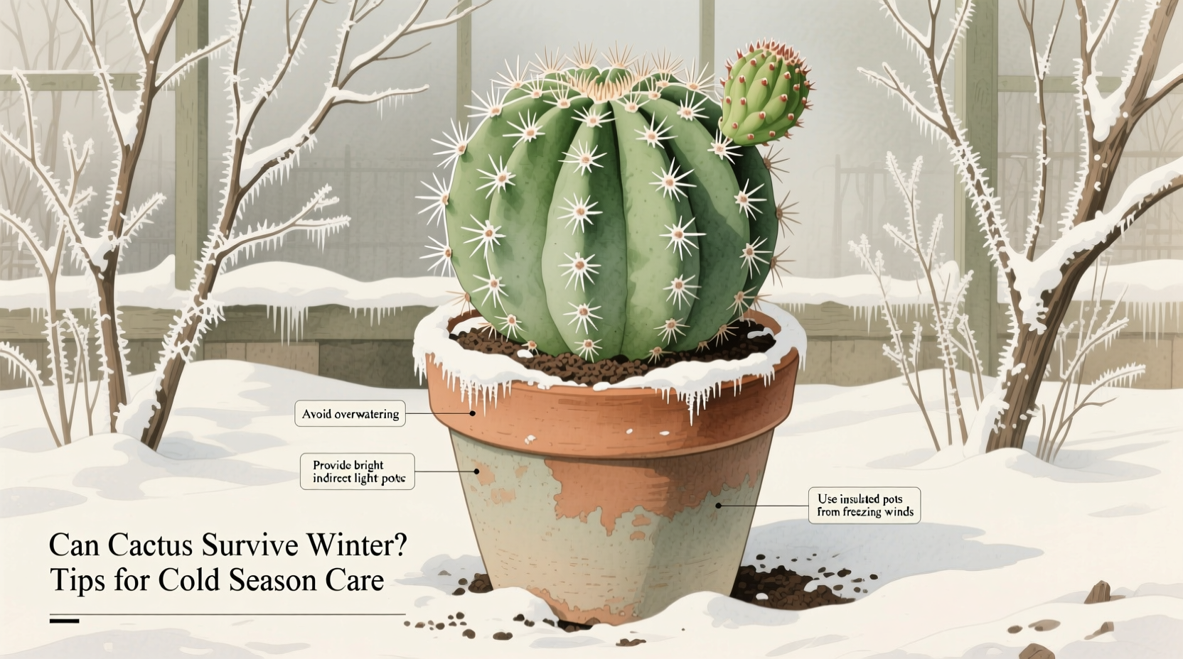 can cactus survive winter