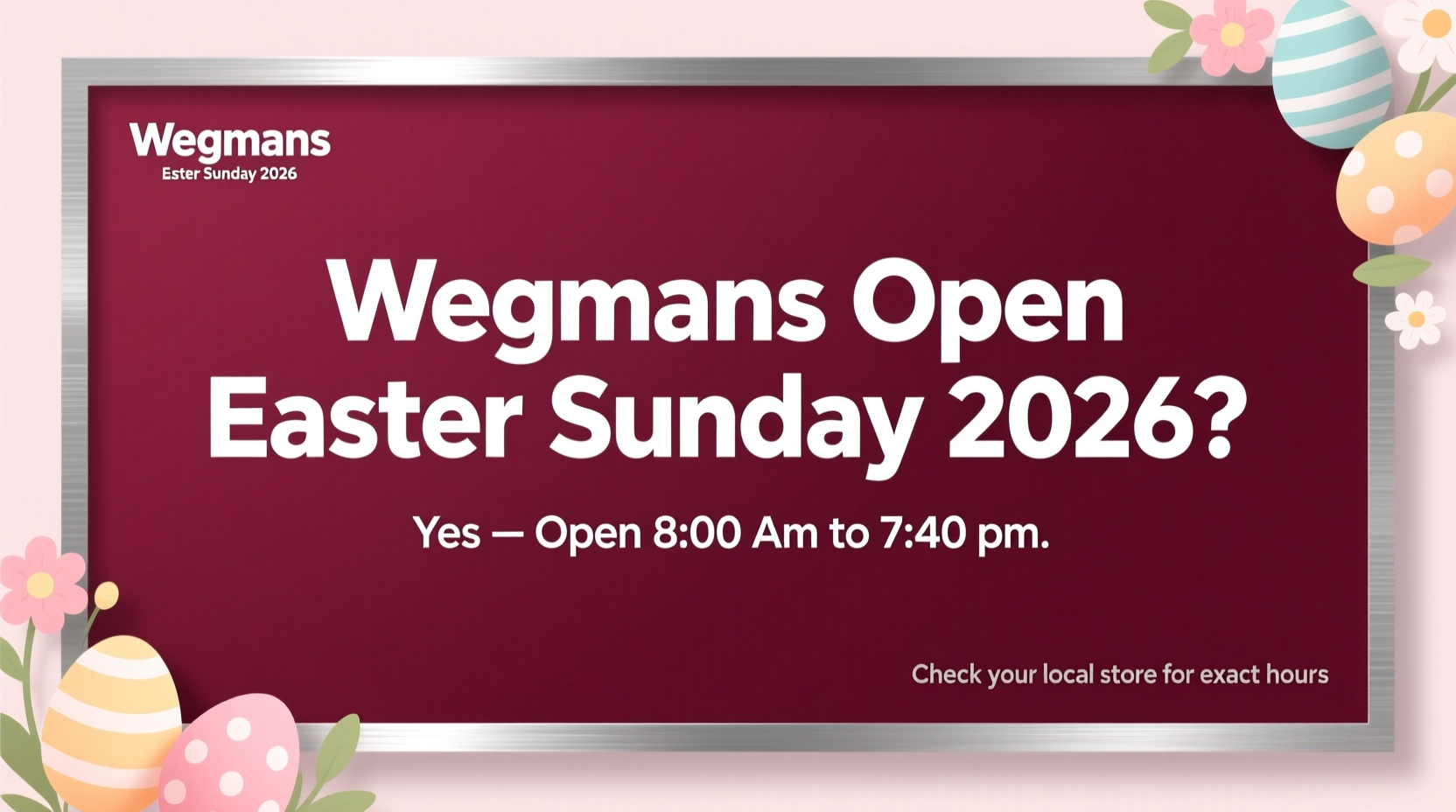 Is Wegmans Open Easter Sunday 2026?