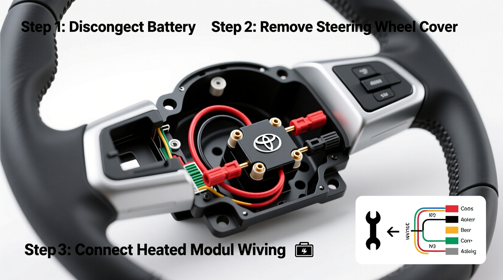 4runner heated steering wheel install