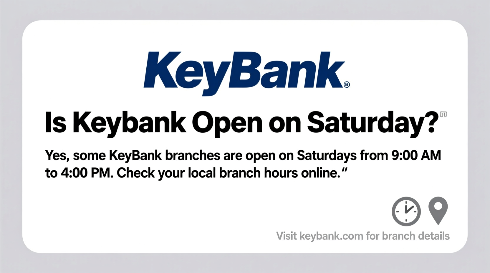 is key bank open on saturday