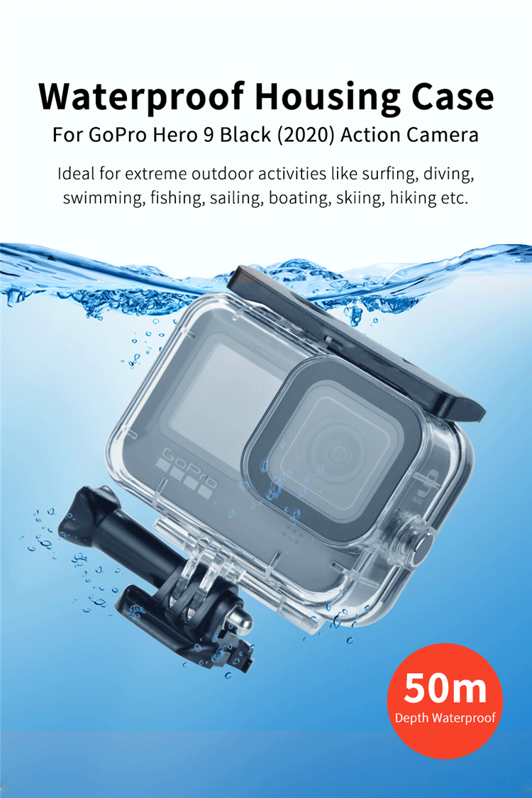 KingMa In Stock New 50M GoPros 9 Waterproof Case for GoPro Hero 9 Black Accessories