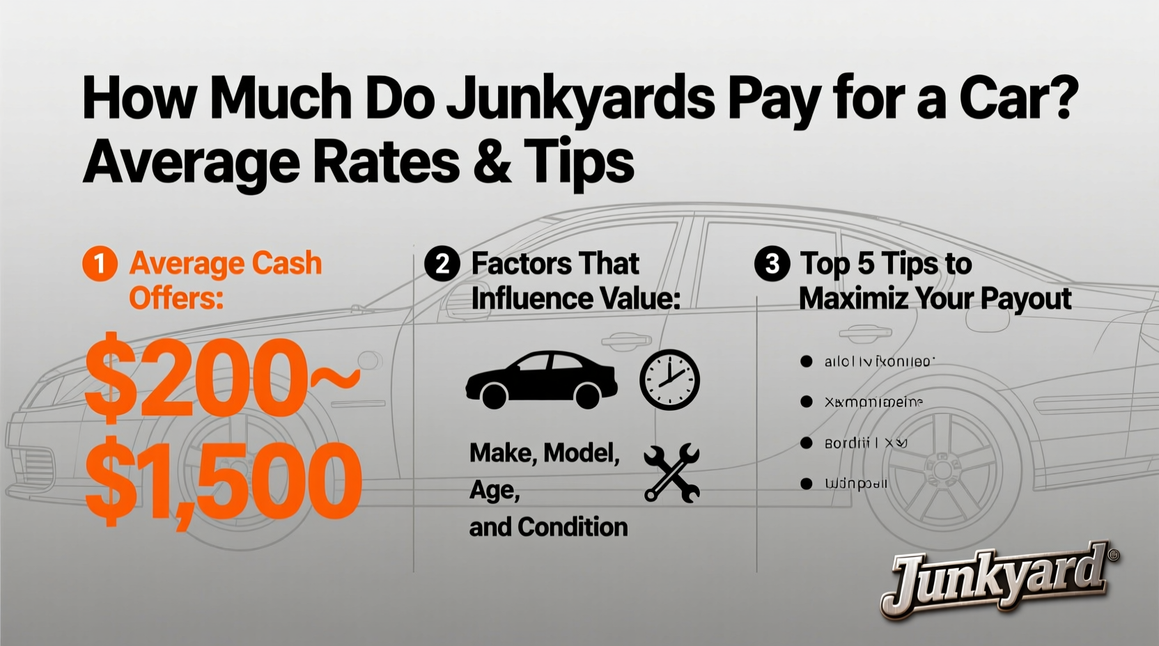 how much do junkyards pay for a car