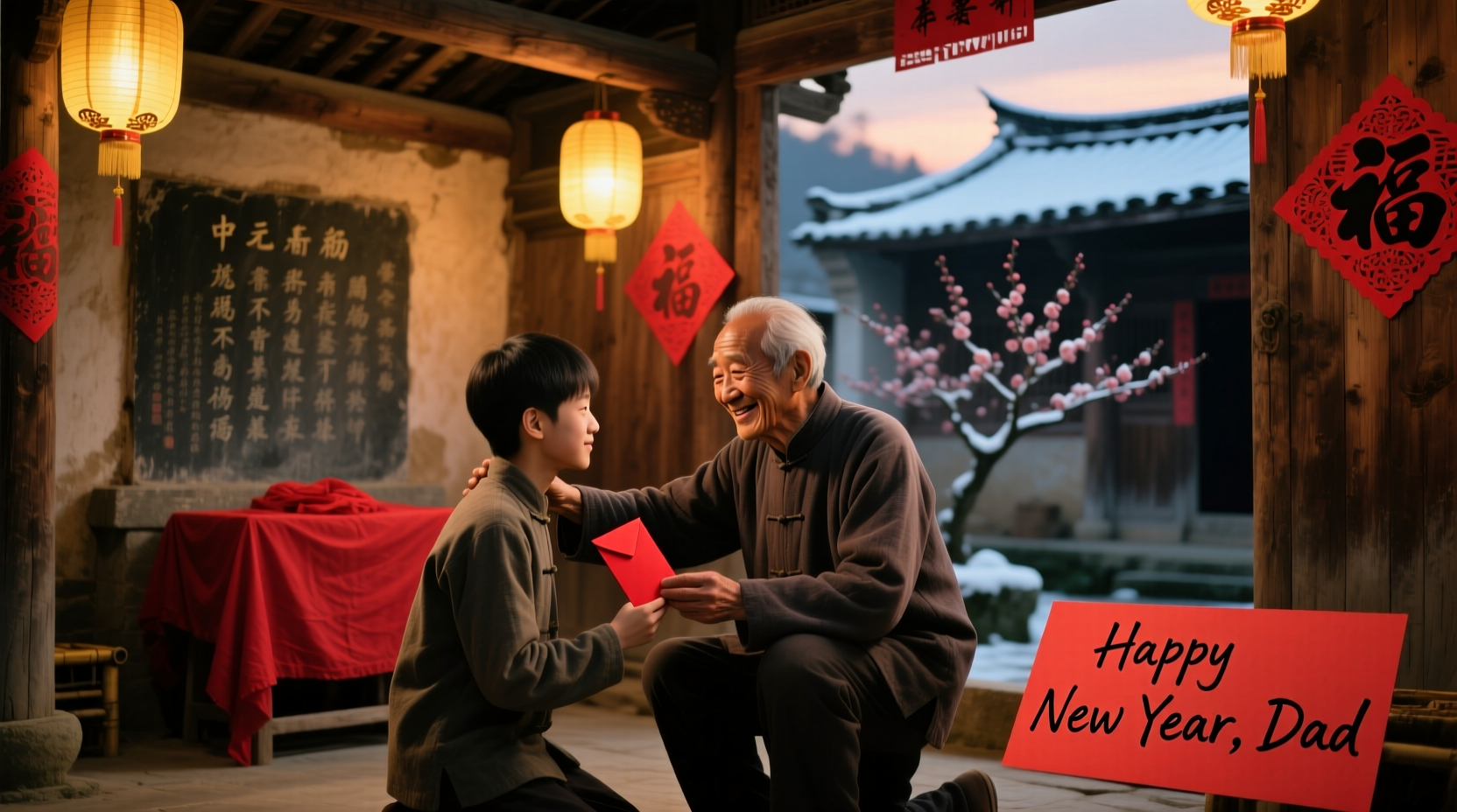 how to wish my dad happy new year