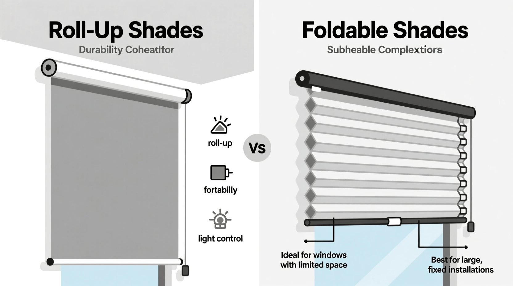 roll up vs foldable shade