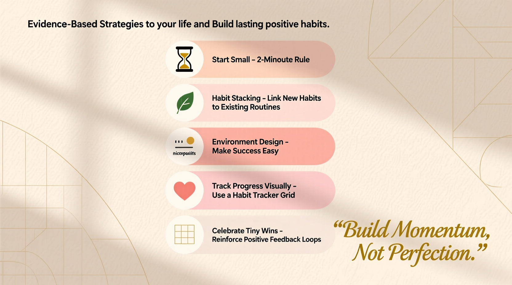 practical strategies to change your life around and build lasting positive habits
